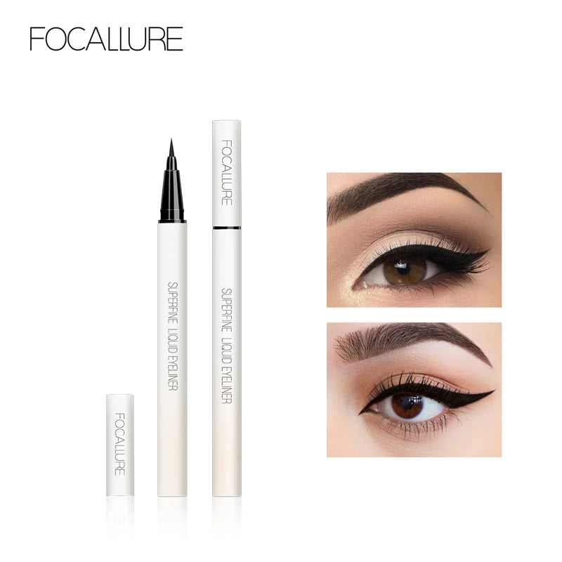 FOCALLURE Makeup Eyeliner Pencil Liquid Waterproof Soft Black Long Lasting For Women Superfine Professional Eyes Liner Cosmetics